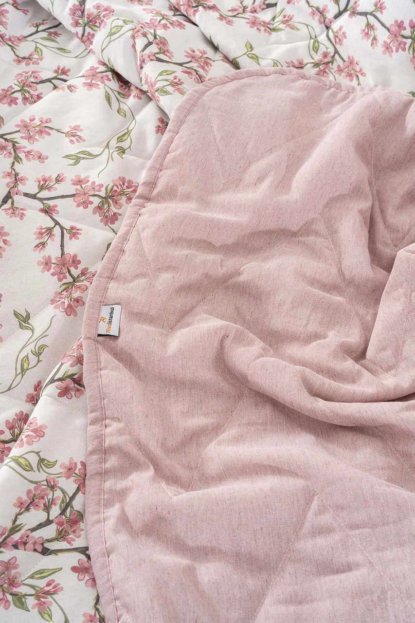 Sakura Çift Kişilik Nevresimli Pike Takımı - 7 Parça Çeyiz Seti Çok Renkli