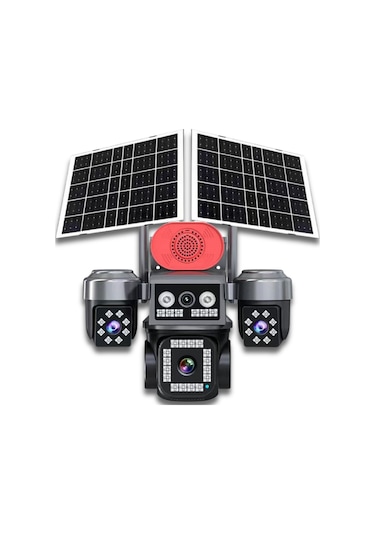 Dört Kameralı Çift Solar Panelli 4g Güvenlik Kamerası