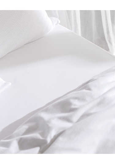 Madame Coco Marly Tek Kişilik %100 Pamuk Penye Lastikli Nevresim Takımı - Beyaz 8684427198872 Beyaz