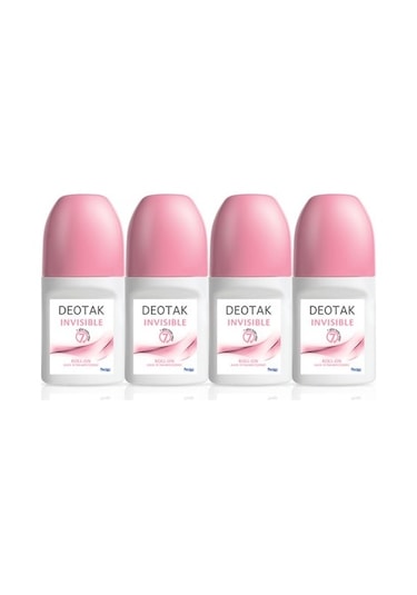 Deotak Invisible Kadın Roll-On Deodorant 35 ML x 4