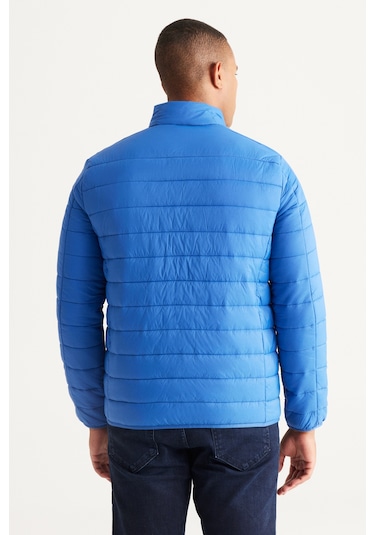 Ac&Co / Altınyıldız Classics Standart Fit Normal Kesim Dik Yaka Erkek Mont Indigo İndigo