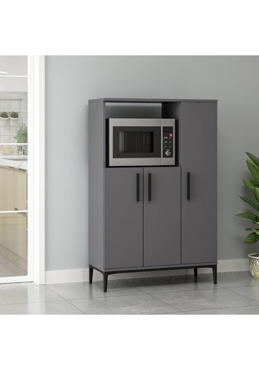 Dekorosso Anova Çok Amaçlı Mikrodalga Fırın Dolabı Antrasit
