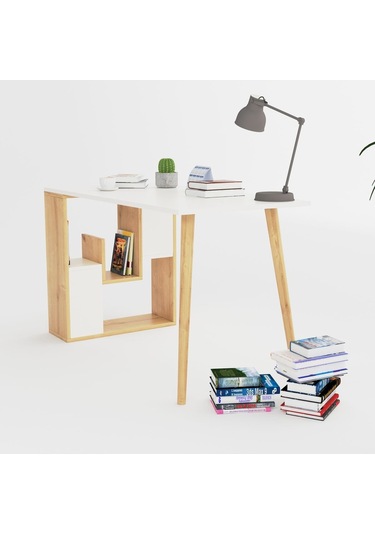 Sally Çalışma Masası Beyaz Meşe