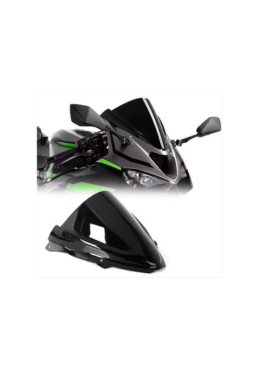 Nayomiglow Motosiklet Ön Camı Ön Cam Rüzgar Deflektörü Sineklik Kawasaki Ninja Zx6r Zx-6r 2024 2025 Duman Grisi