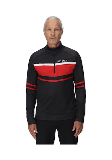 Spyder Spyder Legacy 1/2 Zip Erkek İçlik Üst 6000 Siyah