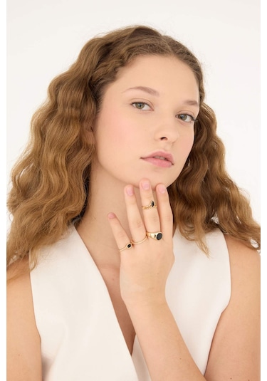 DeFacto Kadın 8'li Leoplar Desenli Yüzük E2688AXNSKR1