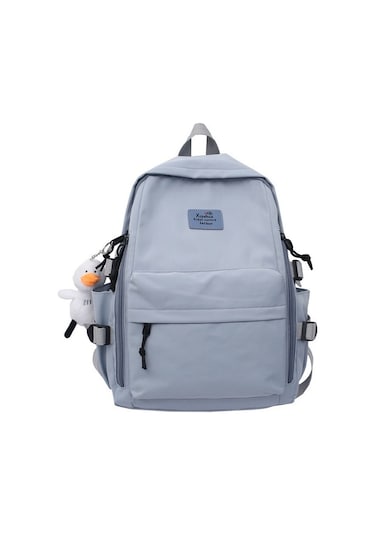 Retro Tarzı Şık Ve Fonksiyonel Genç Kızlar İçin Üniversite Okul Çantası Modası Sırt Çantası MAvi