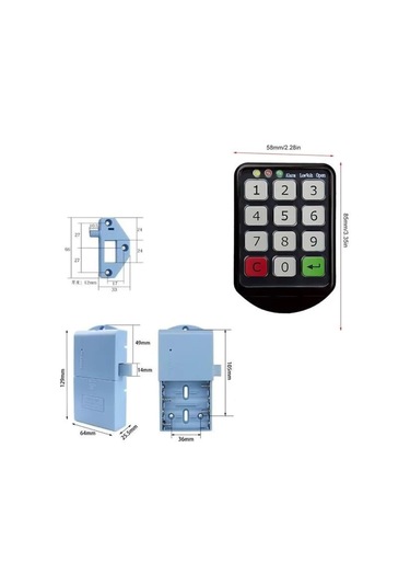 Powermaster Pm-26724 Tuş Şifreli Siyah Çekmece Dolap Kilidi 2'li Paket