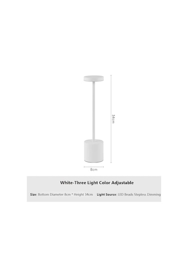 Basit Dokunmatik Sensörlü Led Masa Lambası Şarj Edilebilir Masa