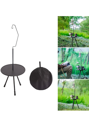 Homyl Kamp Masası Dayanıklı Taşınabilir Standlı-siyah Standlı Siyah