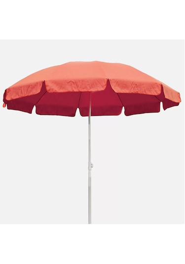 Eğilebilen Plaj Şemsiyesi, Balkon Şemsiyesi, 200 cm Kırmızı