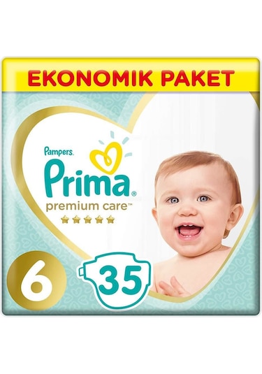Prima Premium Care Bebek Bezi Ekonomik Paket 6 Beden 35 Adet Standart