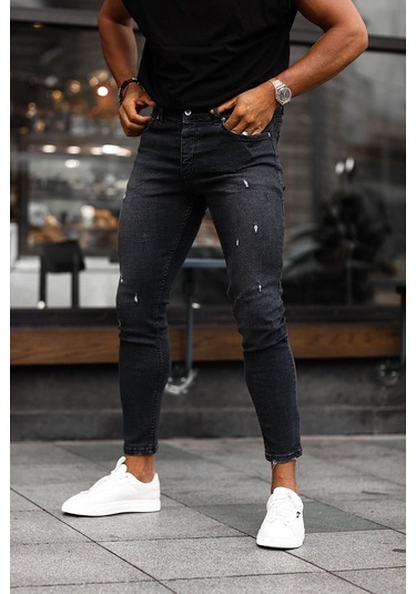 Boyfriend Rahat Kalıp Yırtıklı Kot Erkek Pantolon