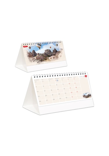 2026 Türkiye Piramit Masa Takvimi Masaüstü Takvim 24x17 cm