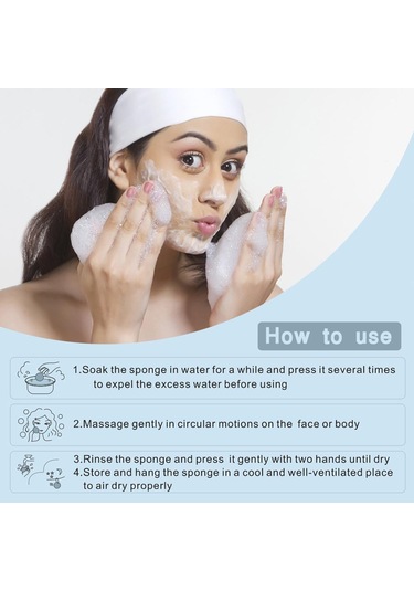 Homyl Konjac Yüz Eksfoliye Edici Süngerler Doğal Yeşil