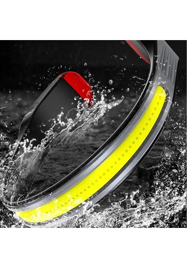 Cob Led Far Tip-c Usb Şarj Edilebilir Far Çok Fonksiyonlu Işık Taşınabilir Kafa El Feneri Lambası Kuyruk Beyaz Ve Kırmızı Işık Paket B Çok Renkli