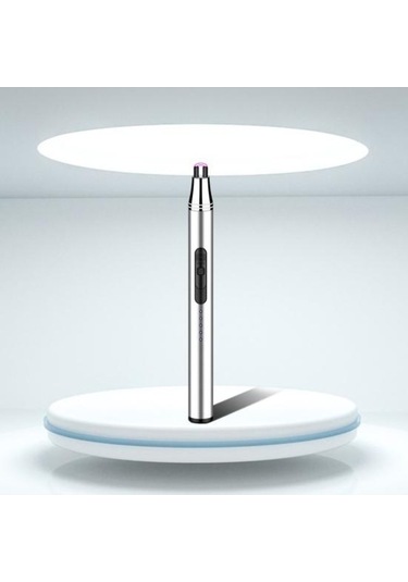 Pazly Türkçe Usb Şarjlı Mavi Alevsiz Ateşleyici, Rüzgar Geçirmez Uzun Saplı, Ev Ve Kamp İçin Güvenli Taşınabilir Sobası Mavi