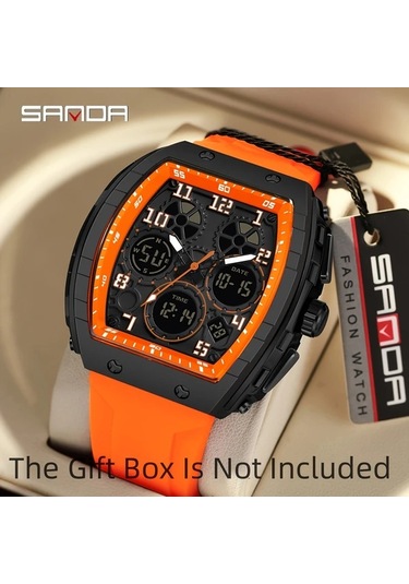 Oldfriend Sanda Erkek Spor Digital Saat 50m Suya Dayanıklı Kronometre Alarm Beyaz Diğer