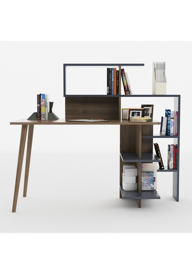 Lagomood Uzay Çalışma Masası Antrasit-Ceviz