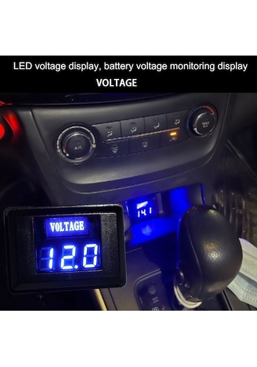 Butu Des-2 Araç Akü Gerilim Ölçer Dc Led Dijital Ekran 12 V Motosiklet Rv Yat Gerilim Ölçer Dedektörü Yeşil