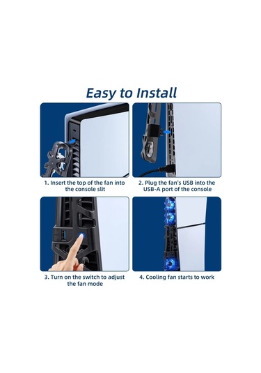 Tp5-3538s Ps5 Slim Disk Ps5 Slim Dijital Uyumlu Hız Ayarlı Rgb Arka Soğutucu Fan