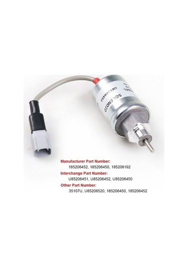 Wondernest Perkins 8000 Ekskavatör İçin Flameout Solenoid Valfı U85206451 Yedek Parça