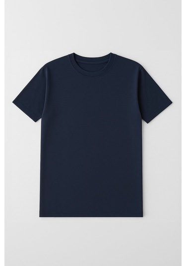 Markapia Woman Kadın %100 Pamuk Basic T-shirt Lacivert