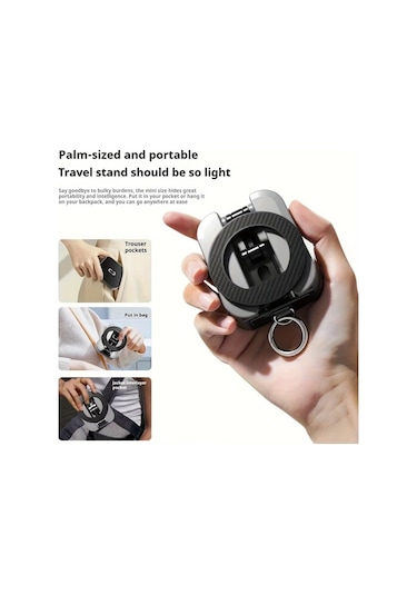 Cordial Siyah Manyetik Araç Telefon Tutucu - Seyahat Ve Ev Kullanımı İçin Ayarlanabilir