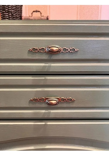 Centr Mebel'noj Furnitury Bronz Renkli Şeritli Mobilya Düğmesi 2 Adet 105866132 Bronz Rengi