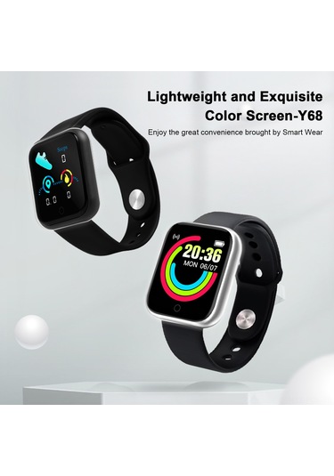 Padalink Y68 1.44" Ips Dokunmatik Ekran Spor Akıllı Saat (İthalatçı Garantili)