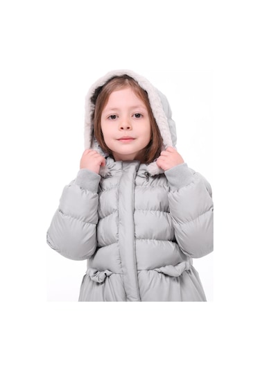 Benitto Kids Kız Bebek Çocuk Mont 51284-gri Gri