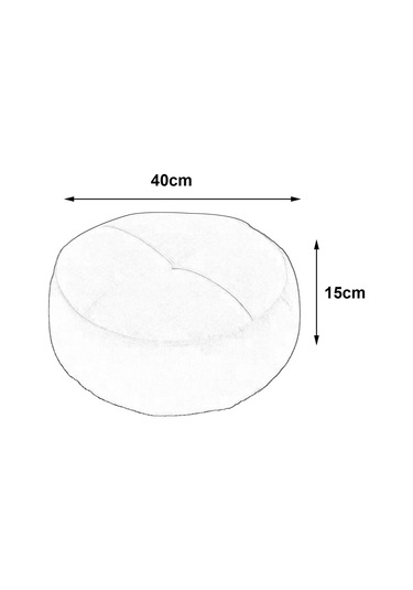 Homyl Yuvarlak Yer Minderi Dekoratif Meditasyon Oturma Beyaz
