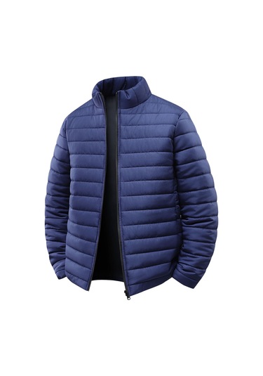 Erkekler İçin Sonbahar Ve Kış Aylarında Giyilebilecek Bol Kesimli, Hafif Pamuklu Dolgulu Ceket. Yeşil