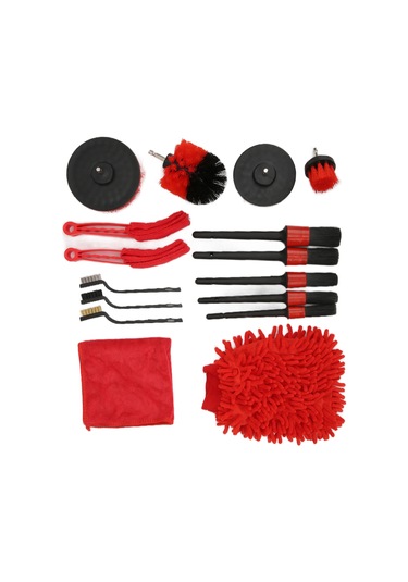 Elektrikli Matkap İçin 16 Adet Araba Temizleme Fırçası Seti, Kamyon, Bisiklet, Lastik, Egzoz, Tampon Ve Çamurluk İçin