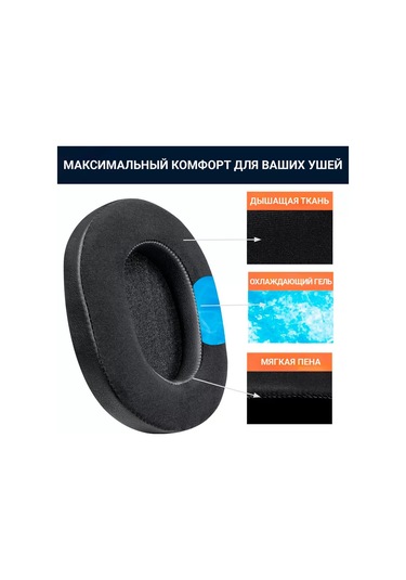 Claudio Sony Wh-1000xm5 Kulaklıklar İçin Soğutmalı Jel Kulak Yastıkları 187970178 Siyah