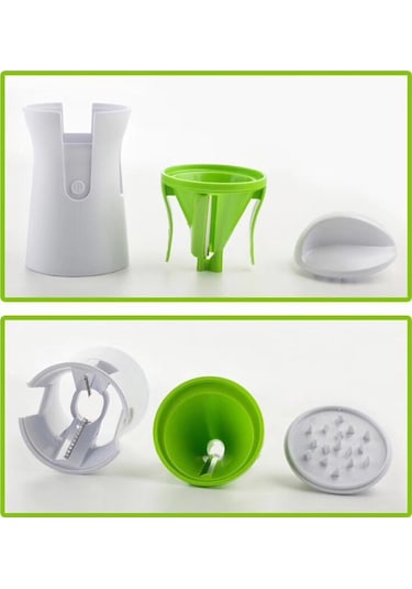 Sones Mutfak Sebze Kesici Çok İşlevli Üçü Bir Arada Sebze Kesici Spiral Huni Rende