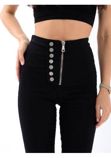 6007 Pantolon-siyah Si Yah