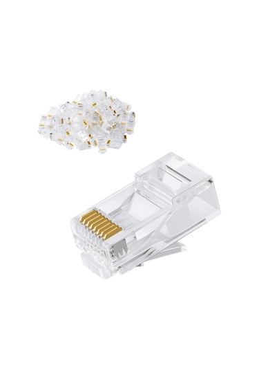 RJ45 Network Cat5 Cat6  Jack Ethernet Konnektör Uç 100 Adet