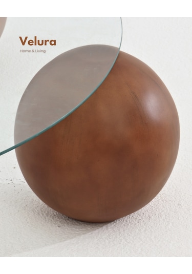 Modern Orta Sehpa & Küre Sehpa & Top Sehpa & Cam Sehpa Ceviz