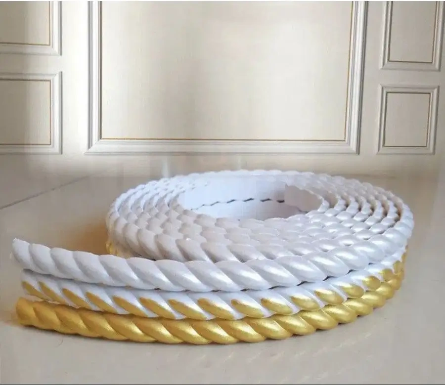 Cudo Dla Doma Duvar Dekorasyonu İçin Esnek Kendinden Yapışkanlı 1 Cm Duvar Şeridi 156046269 Gümüş-beyaz