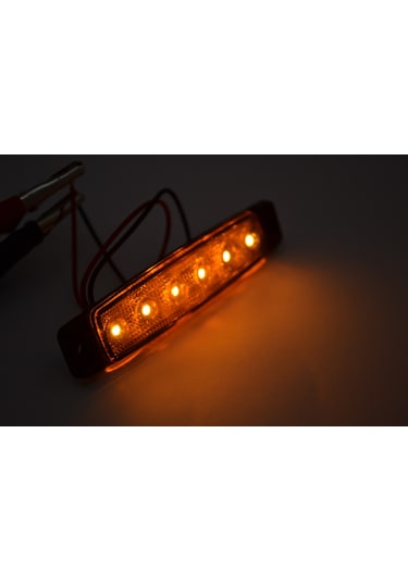 12v 6 Led Turuncu Parmak Lamba Su Geçirmez İnce Dizayn Side Marker
