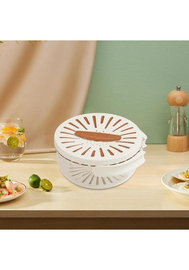 Suntek Drenaj Sepeti Pratik Kevgir Üzüm Sebze Kabı Kahverengi