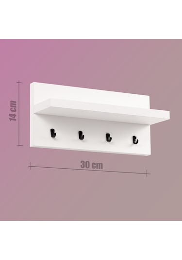 Anahtar Askısı, Askılık, Duvar Askılığı, Anahtarlık Beyaz