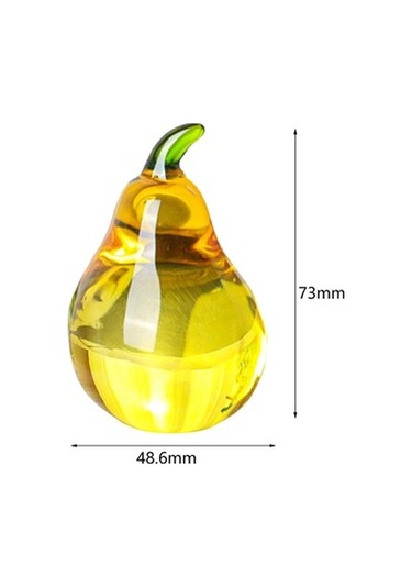 Lijinxu Meyve Heykeli Yaratıcı Cam Masa Dekoru Araba Armut