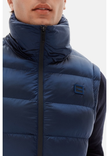 Twn Slim Fit Saks Mavi Düz Yelek Mont 3ecy70501502m 750