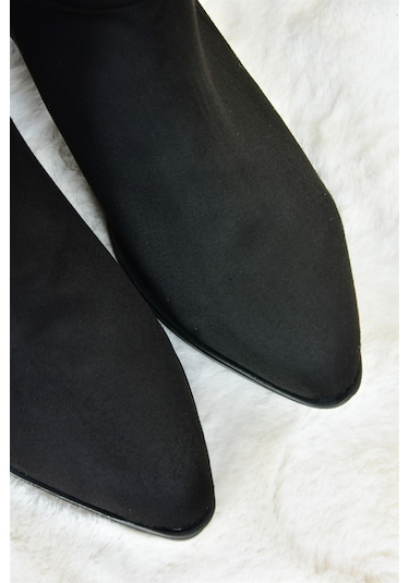 Fox Shoes  Siyah Süet Düz Taban Günlük Kadın Bot L726597702 Siyah-Süet