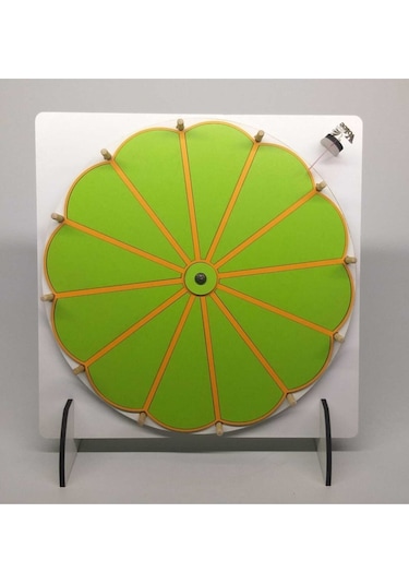 Esmay Eğitici Çarkıfelek Oyunu Yazılıp Silinebilir Çarkı Felek Çarkıfelek Turuncu Çizgili Yeşilbölü