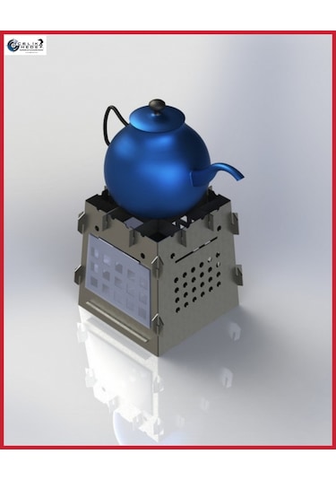 Portatif Kamp Ocağı. Kamp Sobası Ve Portatif Ocak Roket Ocak Siyah