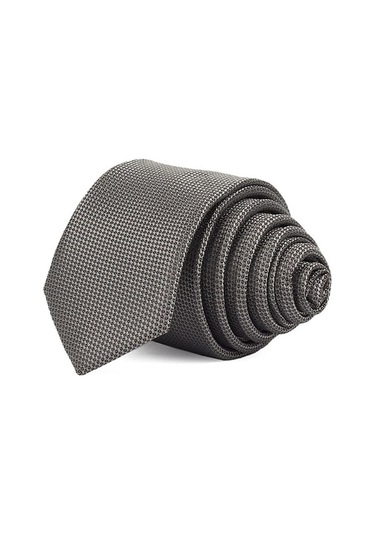 Tudors İnce Kendinden Desenli Erkek Kravat - Gri (298390576) Gri
