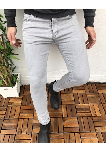 Skinny Fit Likralı Bilek Boy Jean Erkek Kot Pantolon (327665683)